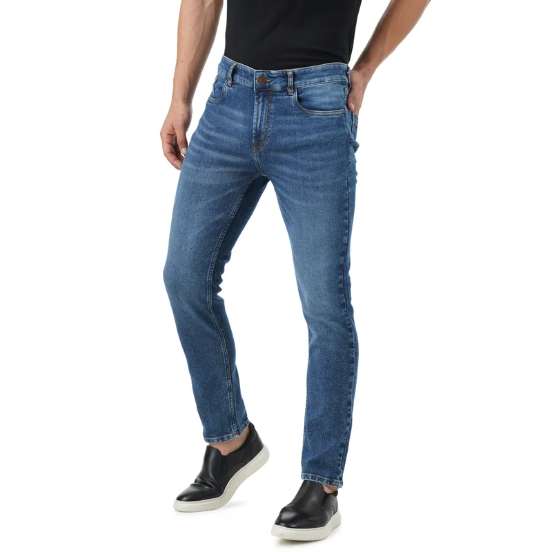 inkd جينز رجالي عادي - متوسط الارتفاع | مزيج القطن | قماش قابل للتمدد | تصميم كلاسيك 5 بوكت